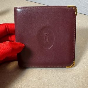 Must De Cartier Leather Bifold Wallet